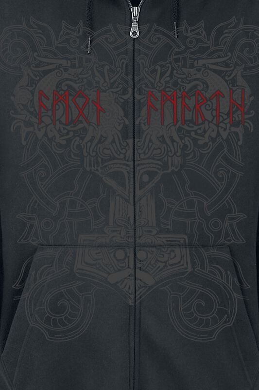 Gothicana By Emp "Viking Horde" Hoodie Jacket Black By Amon Amarth