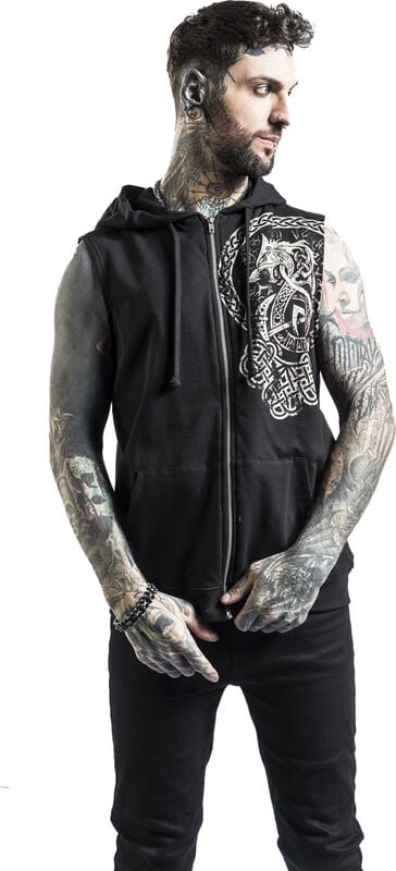 Gothicana By Emp "Viking Tattoo" Vest Black By Outer Vision