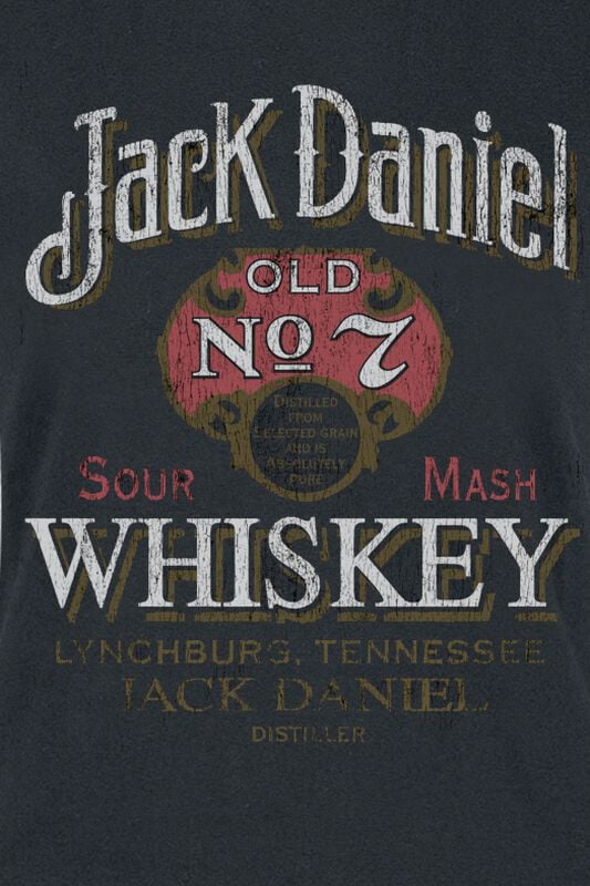 Gothicana By Emp "Vintage Distress T-shirt" T-Shirt Black By Jack Daniel's