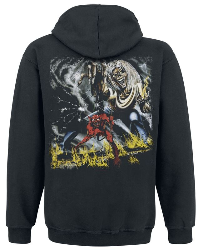 Gothicana By Emp "Vintage Logo Faded Edge Album" Hoodie Black By Iron Maiden