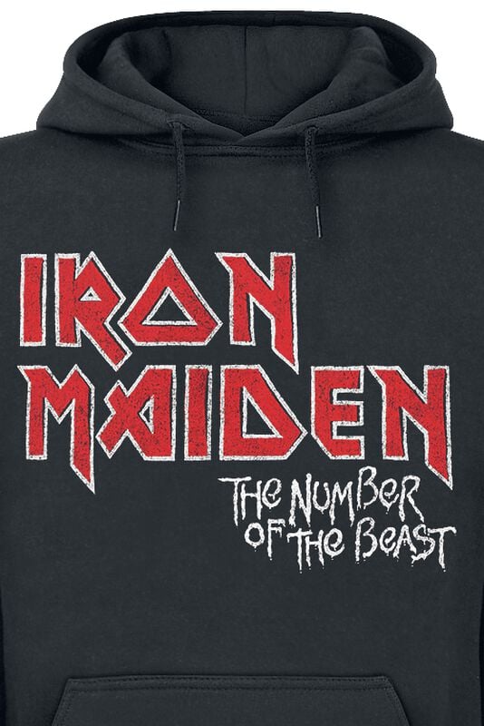 Gothicana By Emp "Vintage Logo Faded Edge Album" Hoodie Black By Iron Maiden