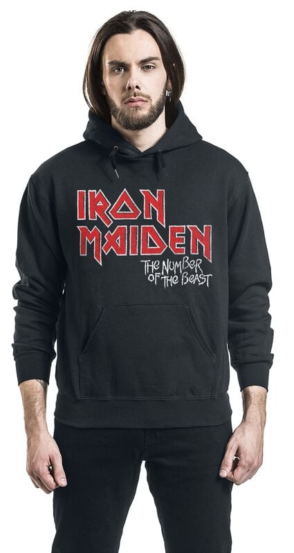 Gothicana By Emp "Vintage Logo Faded Edge Album" Hoodie Black By Iron Maiden