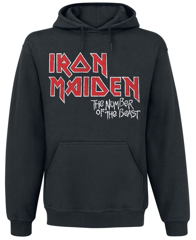 gothicana by emp "Vintage Logo Faded Edge Album" Hoodie black by Iron Maiden