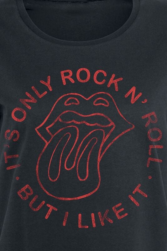 Gothicana By Emp "Vintage Rock N Roll Tongue" T-Shirt Black By The Rolling Stones