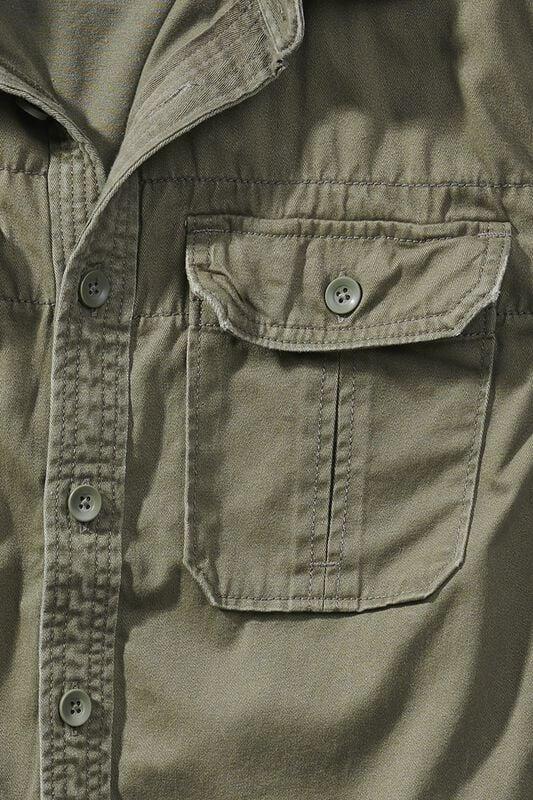 Gothicana By Emp "Vintage Short Sleeve" Short-sleeved Shirt Olive By Brandit