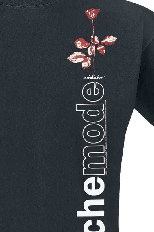 Gothicana By Emp "Violator Side Rose" T-Shirt Black By Depeche Mode