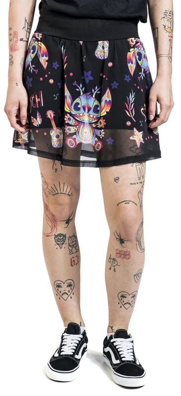Gothicana By Emp "Viva Mexico" Mini Skirt Multicolour By Lilo & Stitch
