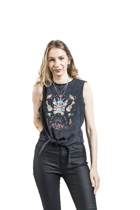 Gothicana By Emp "Viva Mexico" Top Black By Lilo & Stitch