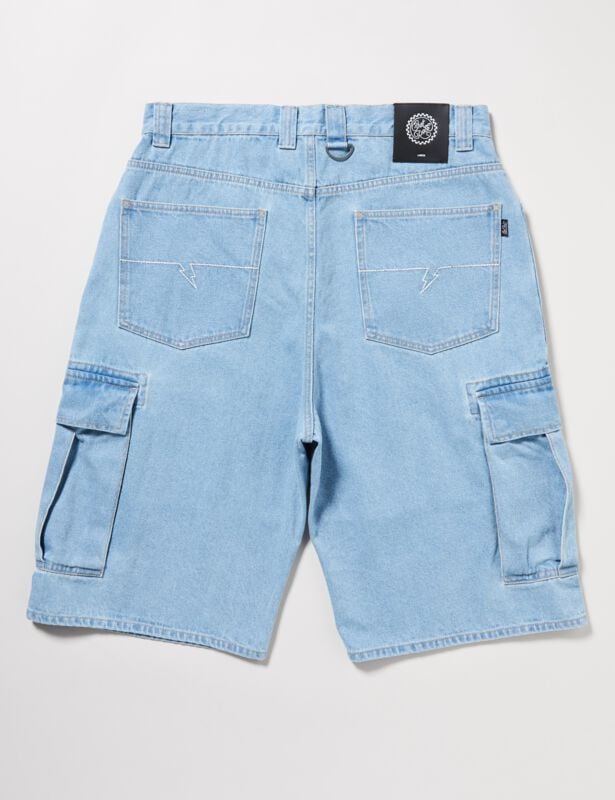 Gothicana By Emp "Voyager Shorts - Bleach" Shorts Blue By Chet Rock