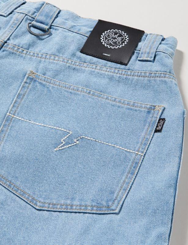 Gothicana By Emp "Voyager Shorts - Bleach" Shorts Blue By Chet Rock