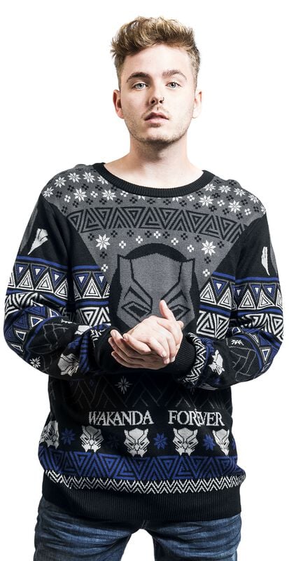 Gothicana By Emp "Wakanda Forever" Christmas Jumper Multicolour By Black Panther