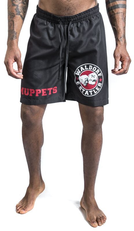 Gothicana By Emp "Waldorf & Statler - Old School" Swim Shorts Black By The Muppets