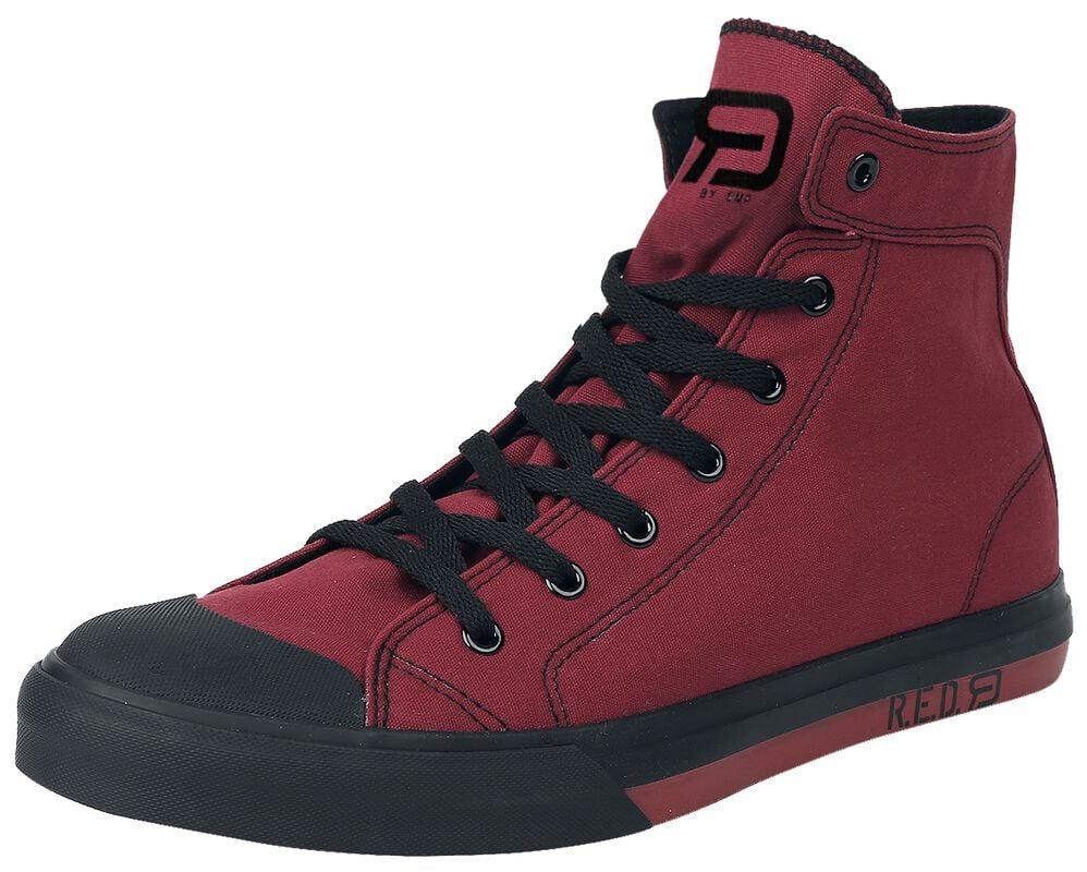 Gothicana By Emp "Walk The Line" Sneakers High Red By RED By EMP