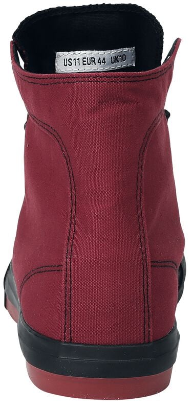 Gothicana By Emp "Walk The Line" Sneakers High Red By RED By EMP