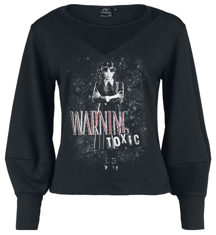 gothicana by emp "Warning - Toxic" Sweatshirt black by Wednesday