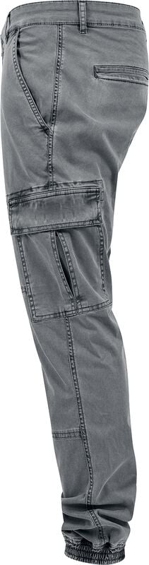 Gothicana By Emp "Washed Cargo Twill Jogging Bottoms" Cargo Trousers Grey By Urban Classics