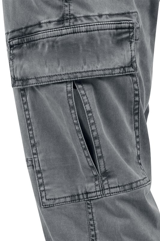 Gothicana By Emp "Washed Cargo Twill Jogging Bottoms" Cargo Trousers Grey By Urban Classics