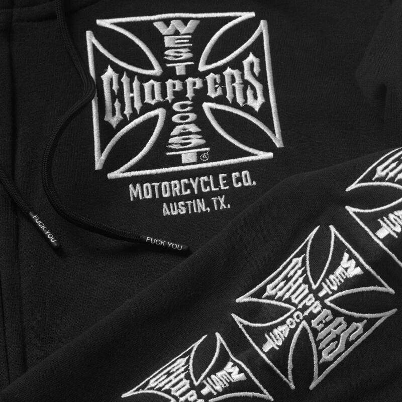 Gothicana By Emp "WCC - Dominator Zip Hoodie Jacket Black" Hoodie Jacket Black By West Coast Choppers