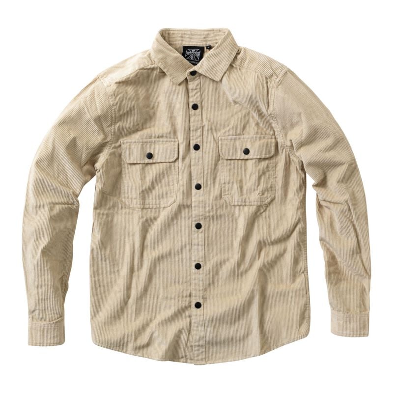 gothicana by emp "WCC Hill Country Cord Shirt Sand" Longsleeve beige by West Coast Choppers