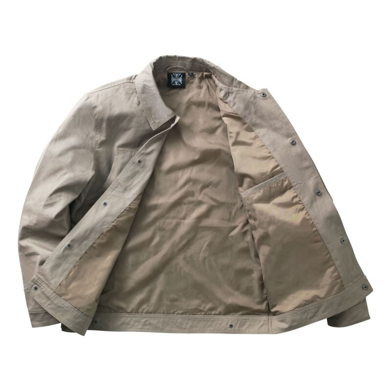 Gothicana By Emp "WCC Lined Cargo Work Jacket - Khaki" Between-seasons Jacket Khaki By West Coast Choppers