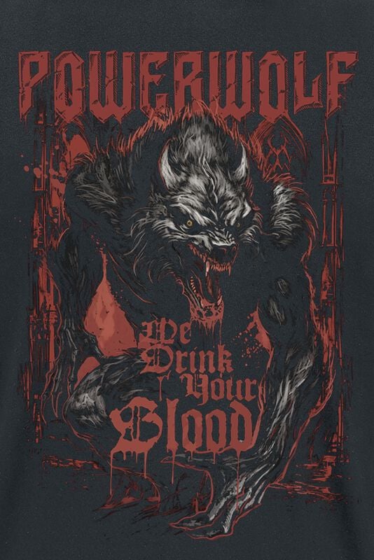 Gothicana By Emp "We Drink Your Blood" T-Shirt Black By Powerwolf