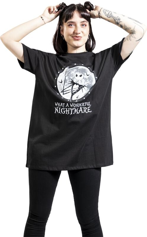 Gothicana By Emp "What A Wonderful Nightmare - Oversized" Oversized T-shirt Black By The Nightmare Before Christmas