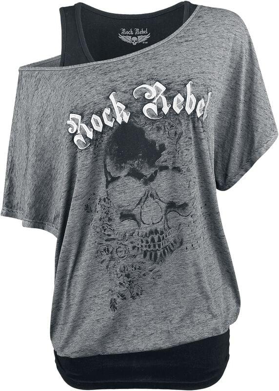 gothicana by emp "When The Heart Rules The Mind" T-Shirt grey by Rock Rebel by EMP