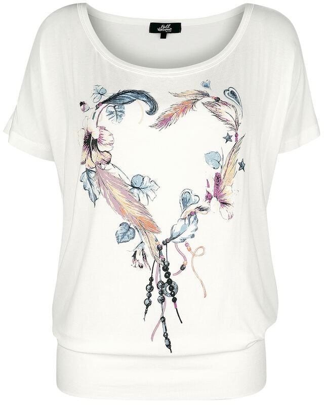 Gothicana By Emp "White T-shirt With Crew Neck And Print" T-Shirt White By Full Volume By EMP