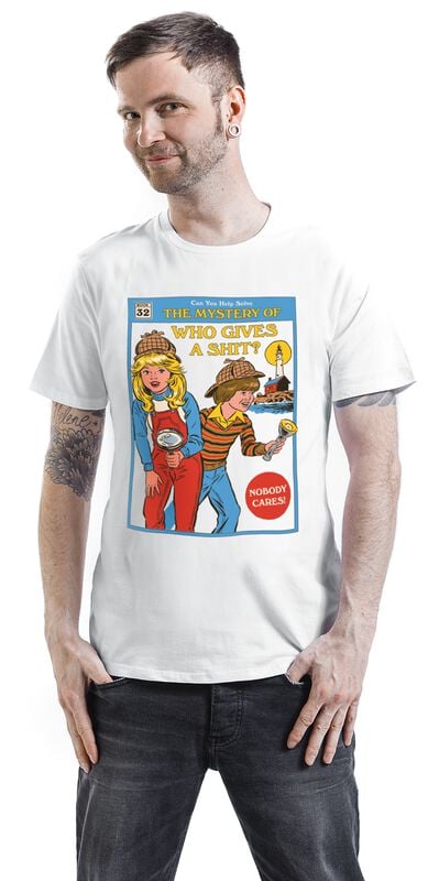 Gothicana By Emp "Who Gives A Shit?" T-Shirt White By Steven Rhodes