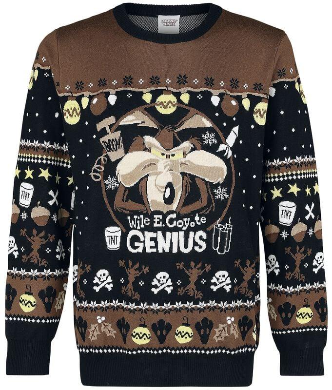 gothicana by emp "Wile E Coyote - Genius" Christmas jumper multicolour by Looney Tunes