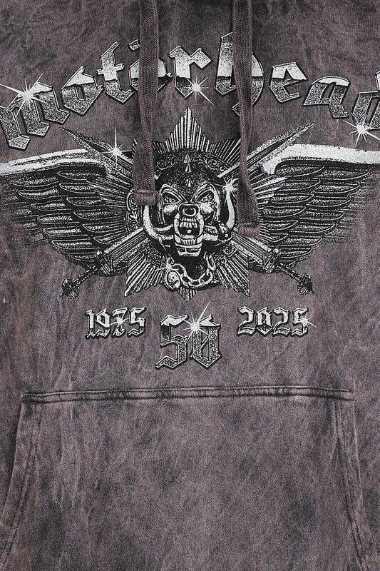 Gothicana By Emp "Wings Badge" Hoodie Grey By Motörhead