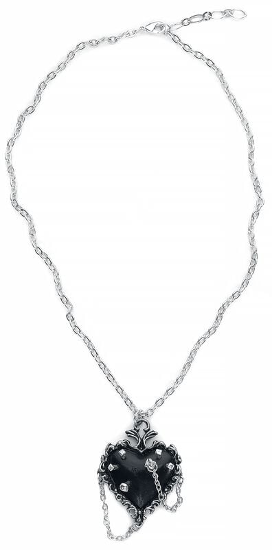 Gothicana By Emp "Witches Heart" Necklace Silver-coloured By Alchemy Gothic