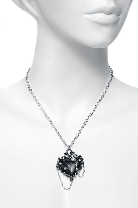 Gothicana By Emp "Witches Heart" Necklace Silver-coloured By Alchemy Gothic