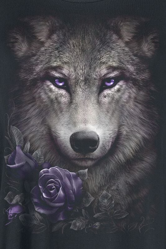 Gothicana By Emp "Wolf Roses" T-Shirt Black By Spiral
