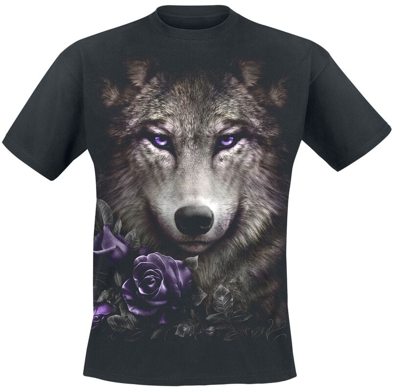 gothicana by emp "Wolf Roses" T-Shirt black by Spiral