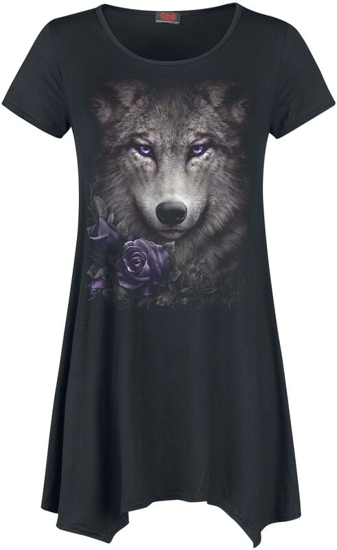 gothicana by emp "Wolf Roses" T-Shirt black by Spiral