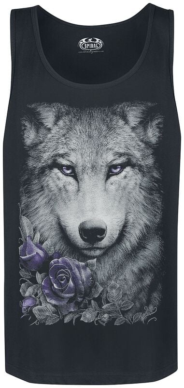 gothicana by emp "Wolf Roses" Tanktop black by Spiral