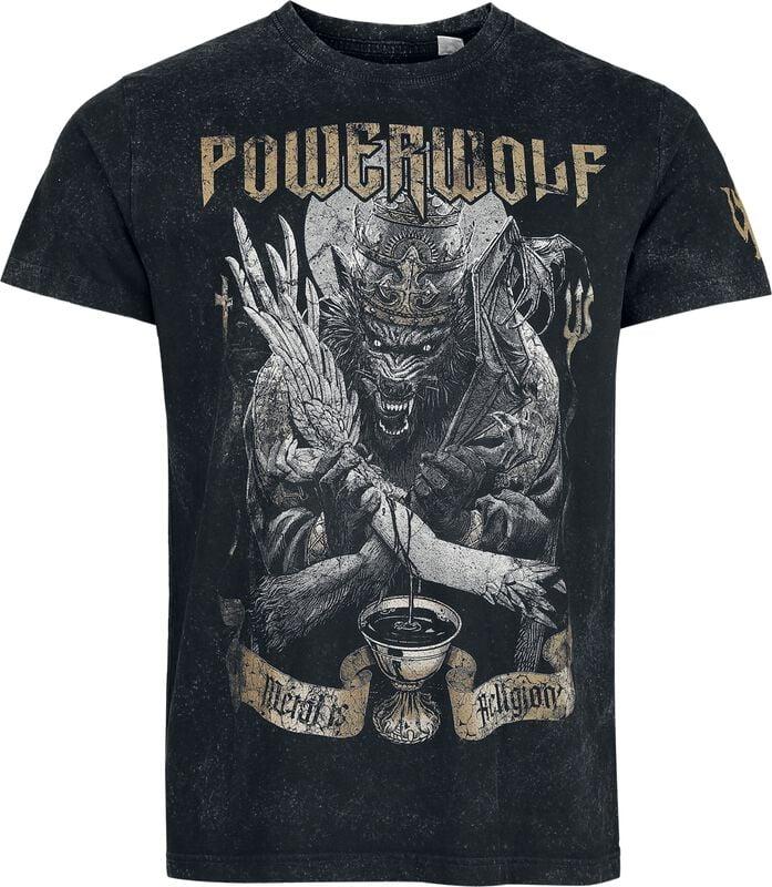 gothicana by emp "Wolf vs Angel" T-Shirt dark grey by Powerwolf