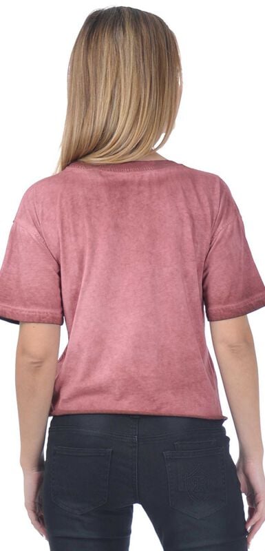 Gothicana By Emp "Women's T-shirt - Lithium Inside Out" T-Shirt Light Pink By Outer Vision