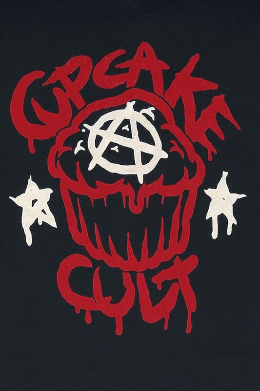 Gothicana By Emp "Wonderland T-Shirt" T-Shirt Black-white-red By Cupcake Cult