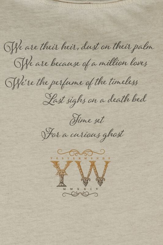 Gothicana By Emp "Writing" T-Shirt Beige By Nightwish