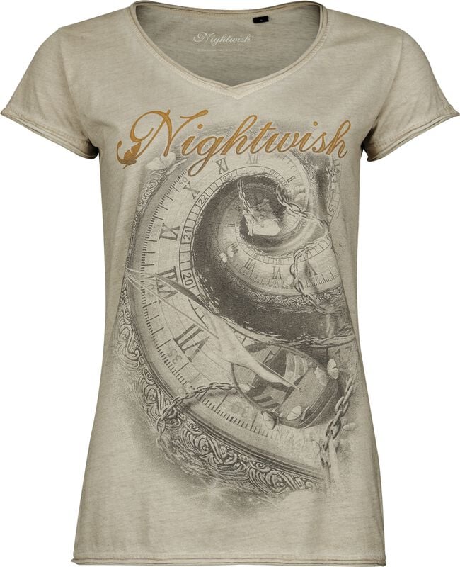 gothicana by emp "Writing" T-Shirt beige by Nightwish