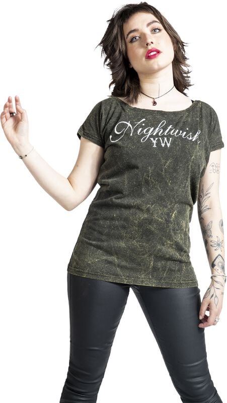 Gothicana By Emp "Yesterwynde Boat" T-Shirt Olive By Nightwish