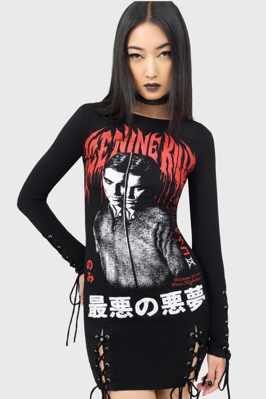 Gothicana By Emp "Your Worst Nightmare - Mini Dress" Mini Dress Black By Ice Nine Kills By Killstar