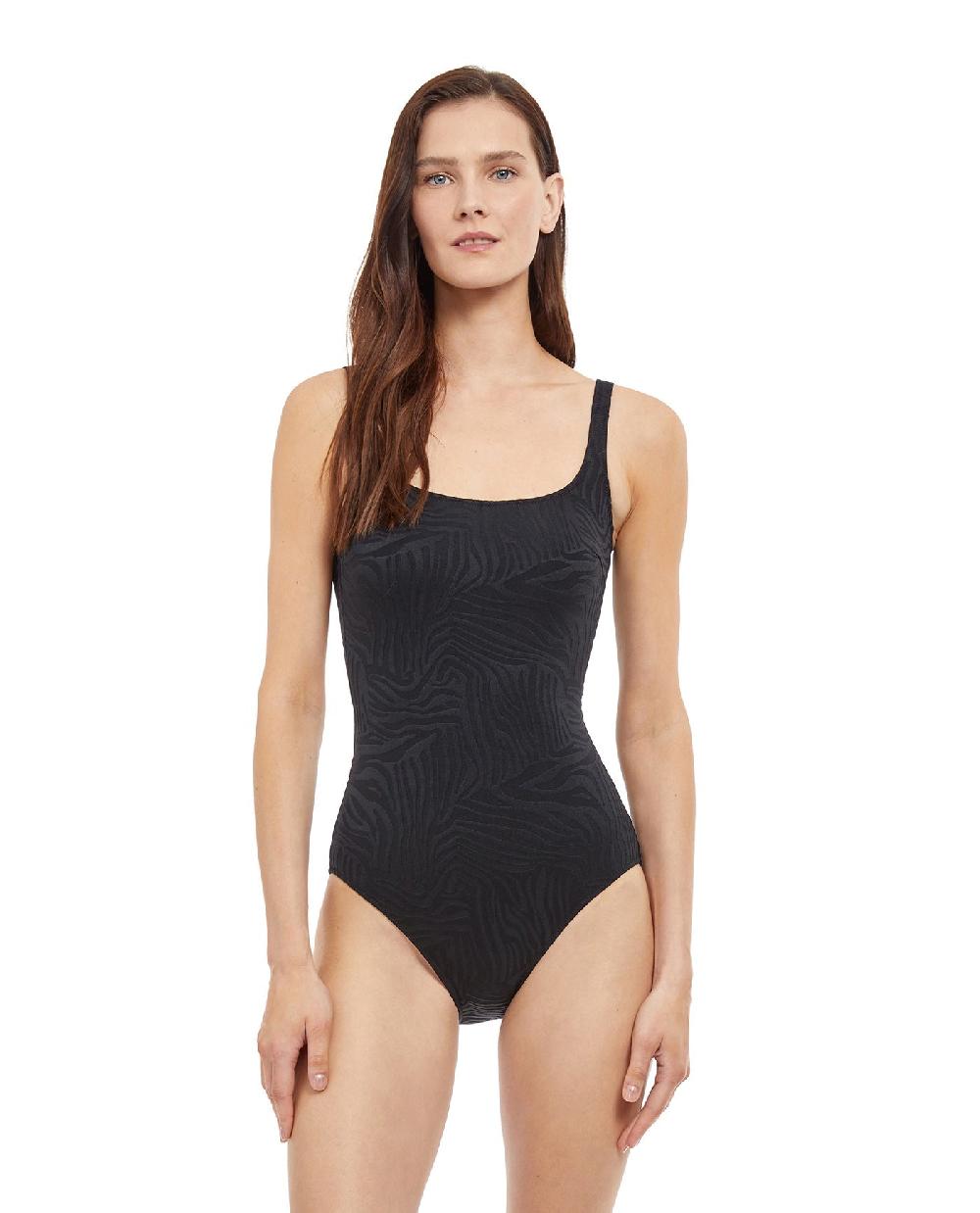 gottex African Escape Full Coverage Square Neck One Piece Swimsuit African