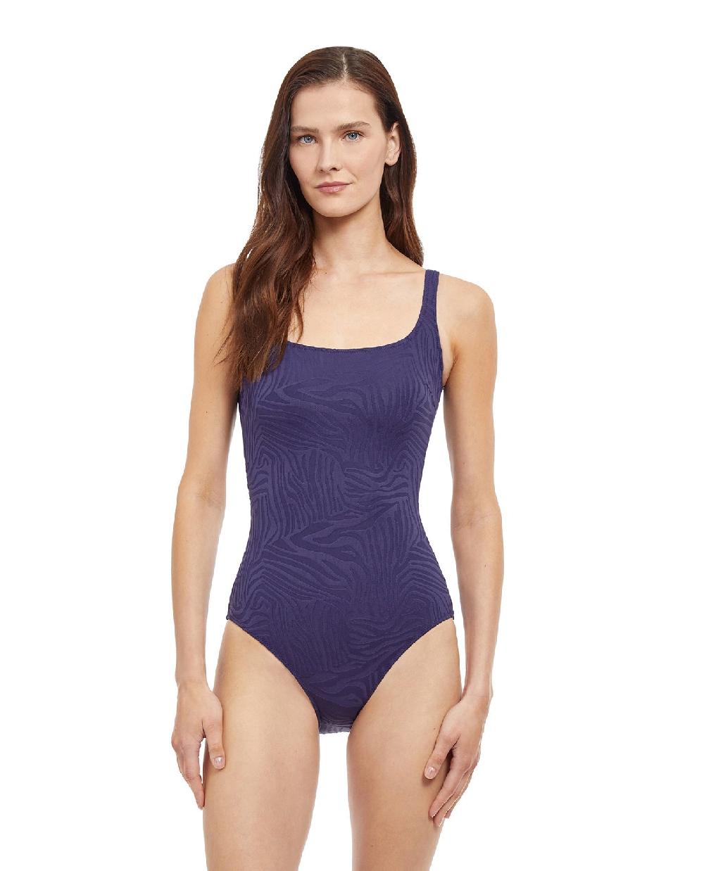 gottex African Escape Full Coverage Square Neck One Piece Swimsuit African