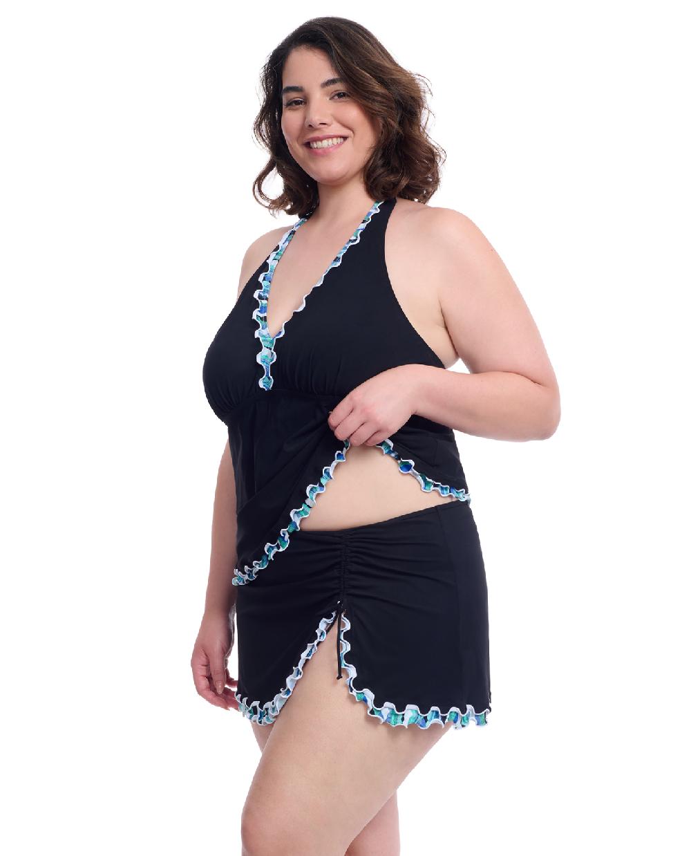 Gottex Bachata Plus Size Halter Tankini Top Profile