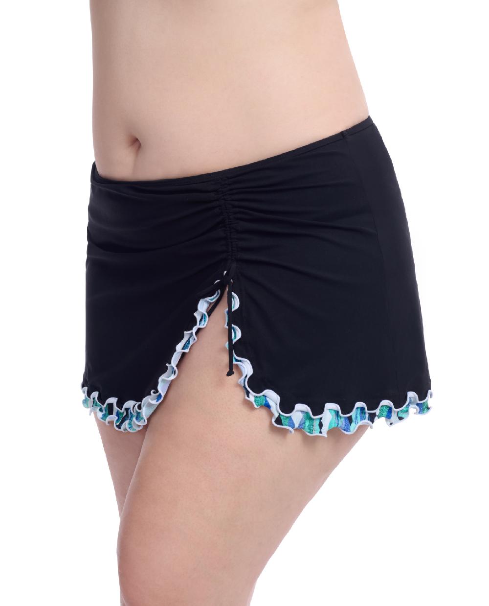 Gottex Bachata Plus Size Side Slit Skirt Bottom Profile