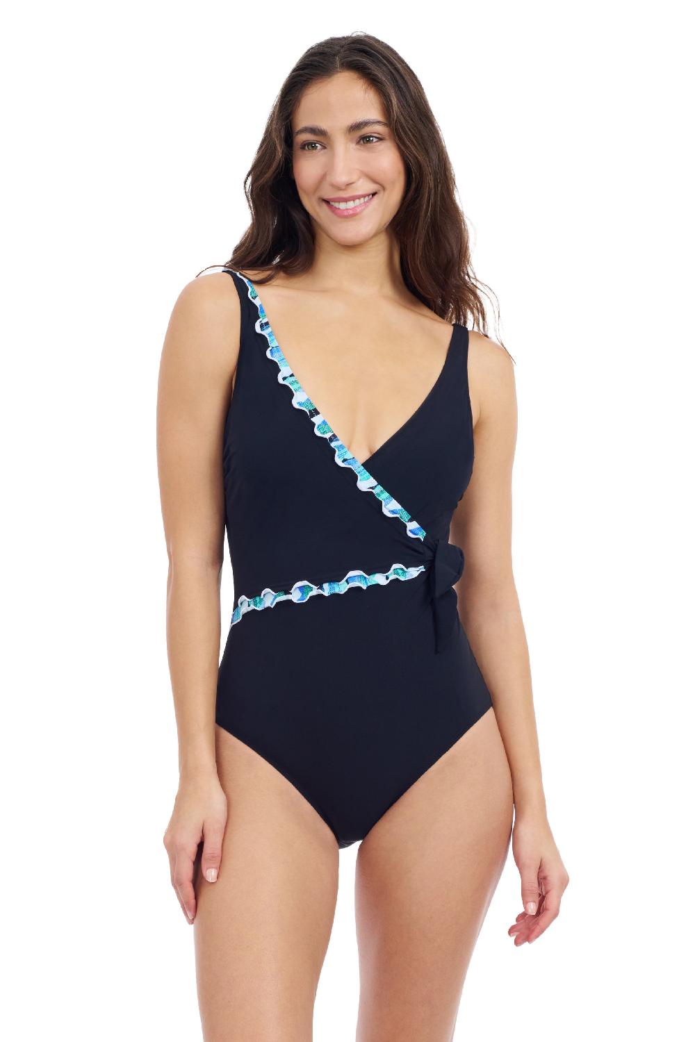 gottex Bachata V Neck Surplice One Piece Swimsuit Profile