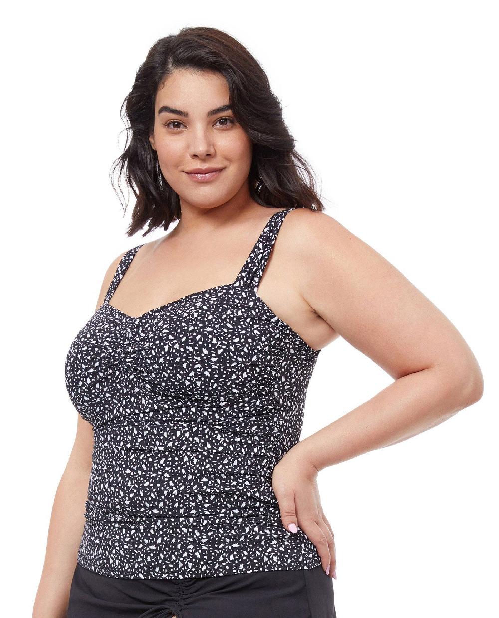 Gottex Bash Plus Size Shirred Underwire Tankini Top Profile